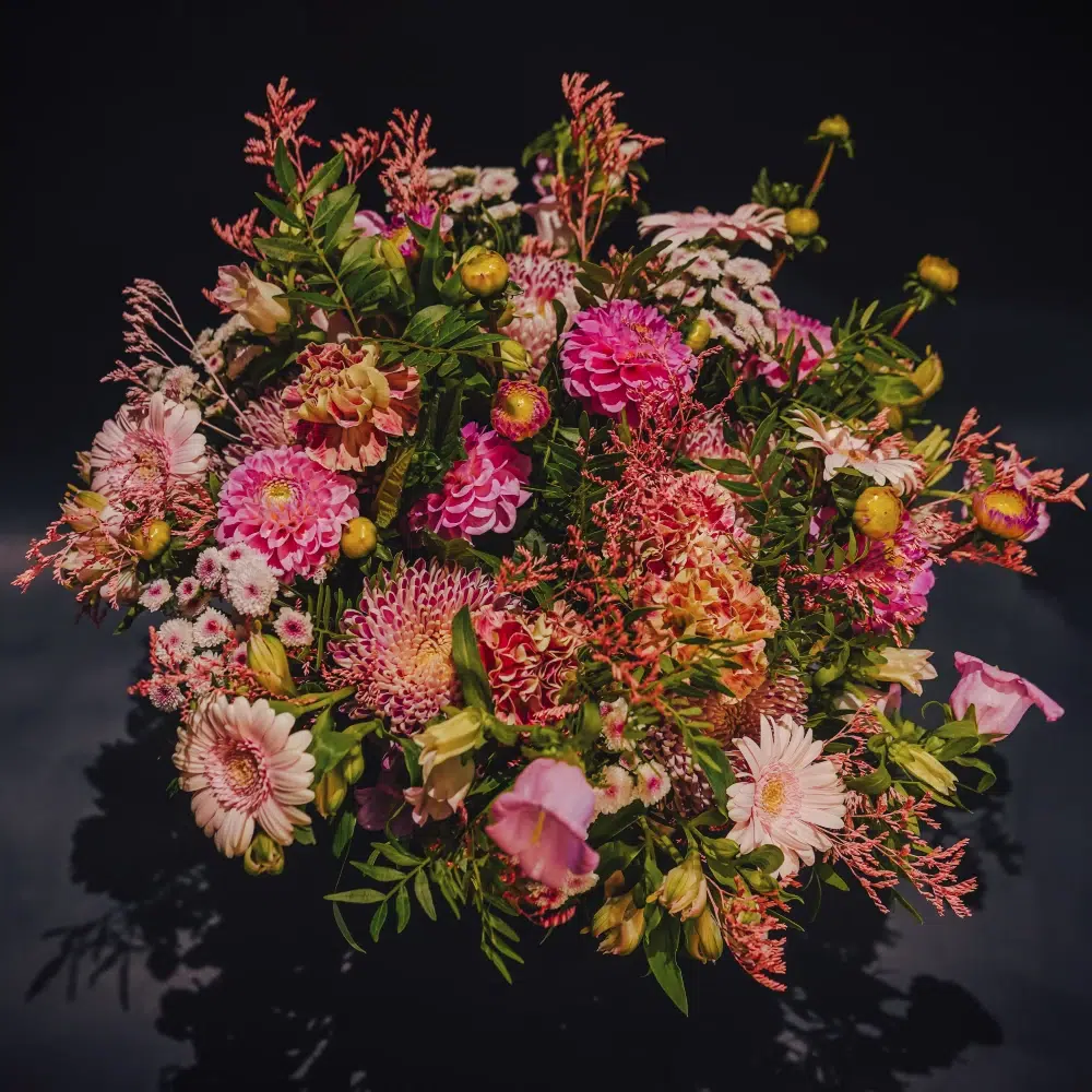 Bouquet de saison tons roses