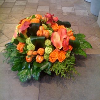 Coussin rond Orangé