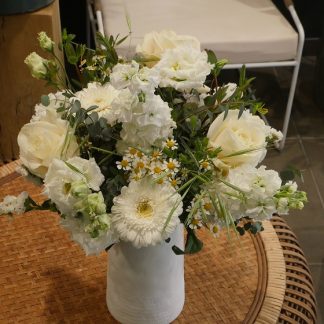 Bouquet rond blanc