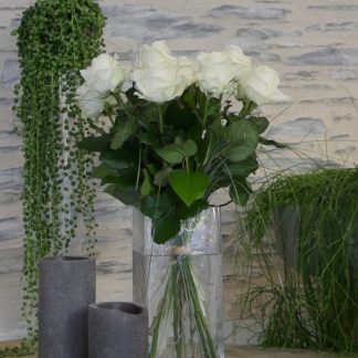 bouquet de roses blanches